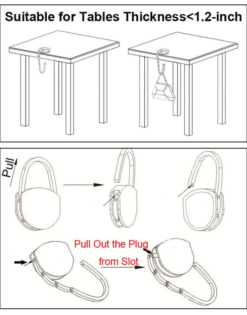 ΔΣΘ Collapsible Purse Hook/Hanger