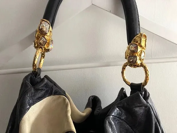 2000s miu miu WAVE MULTI COLOUR DIAMOND SHOULDER Hobo BAG