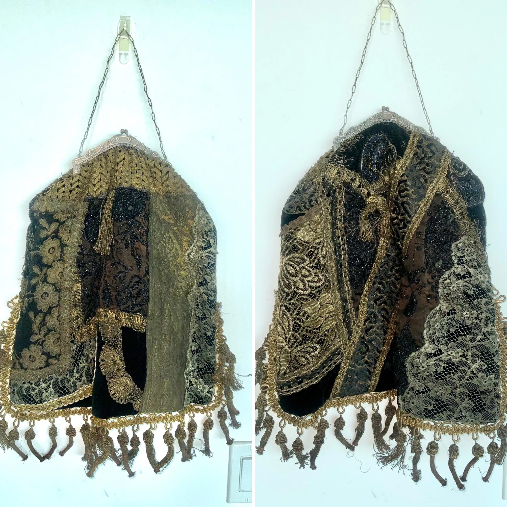 Antique Handbag - Victorian Fabric/Frame