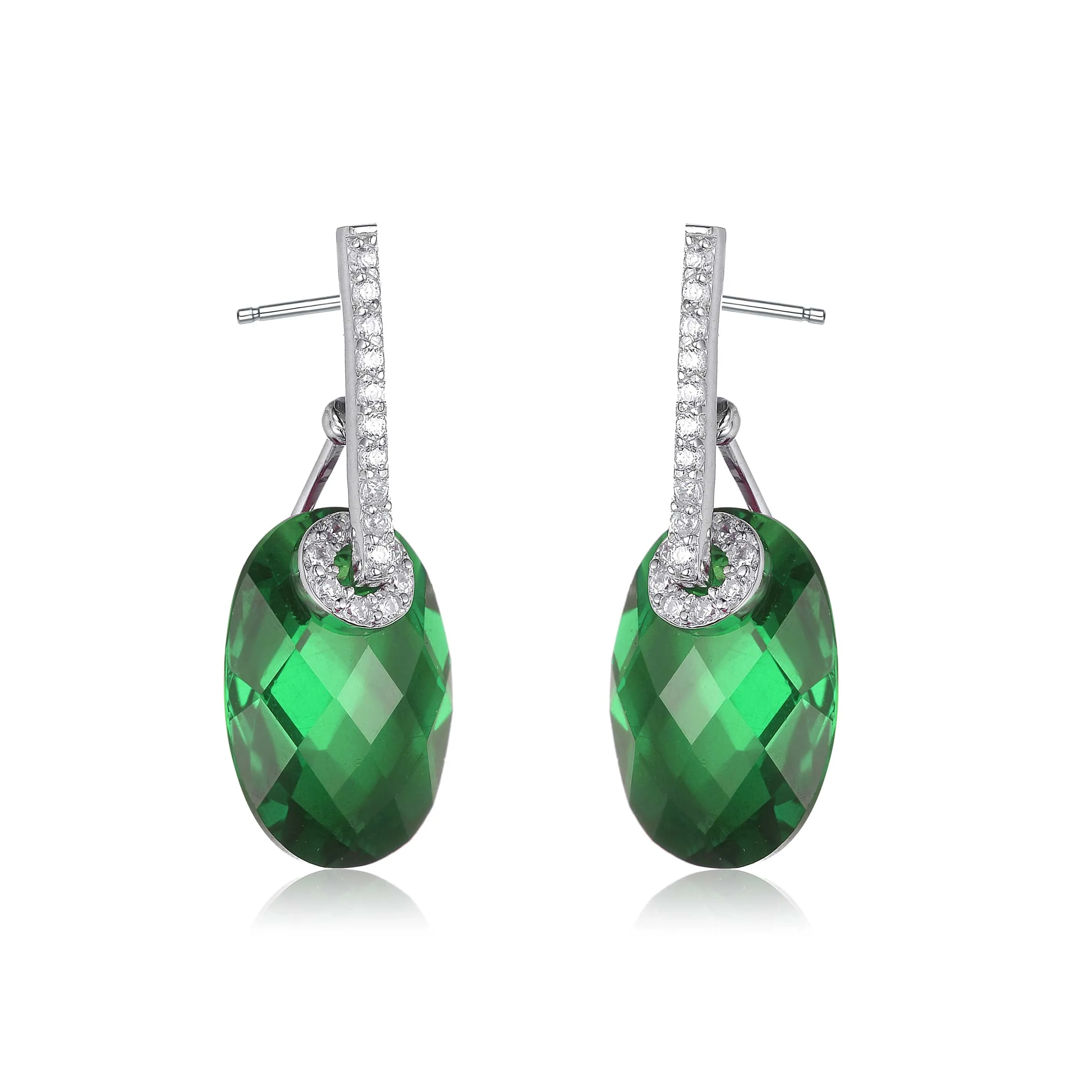 Aurélie Classic Green Drop Earrings