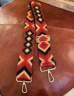 Aztec Print Wide Bag Strap