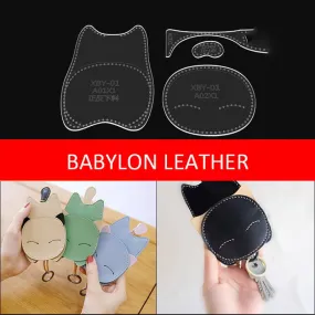 BABYLON™ Cat Cartoon Keychain Leather Pattern XBY-01