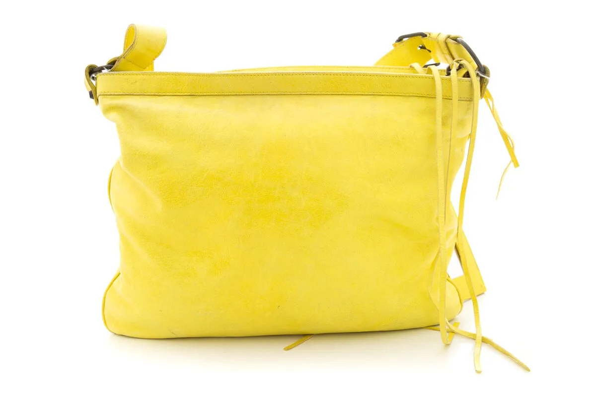Balenciaga Yellow City Crossbody Handbag