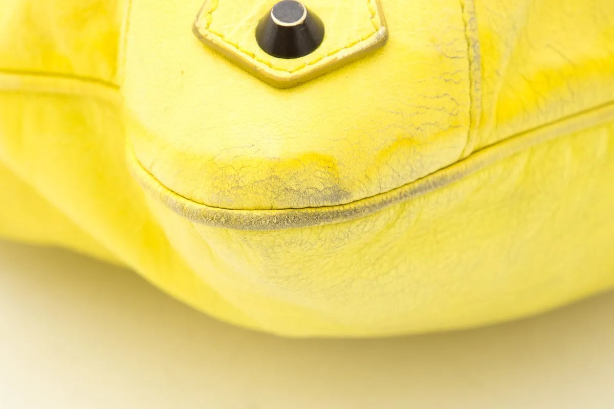Balenciaga Yellow City Crossbody Handbag