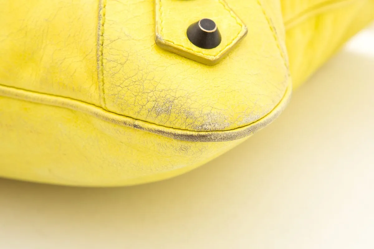 Balenciaga Yellow City Crossbody Handbag