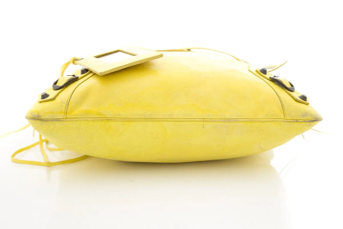 Balenciaga Yellow City Crossbody Handbag