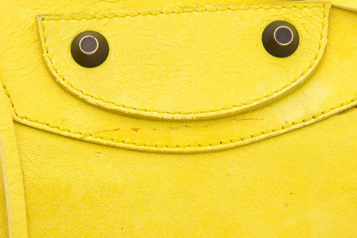 Balenciaga Yellow City Crossbody Handbag
