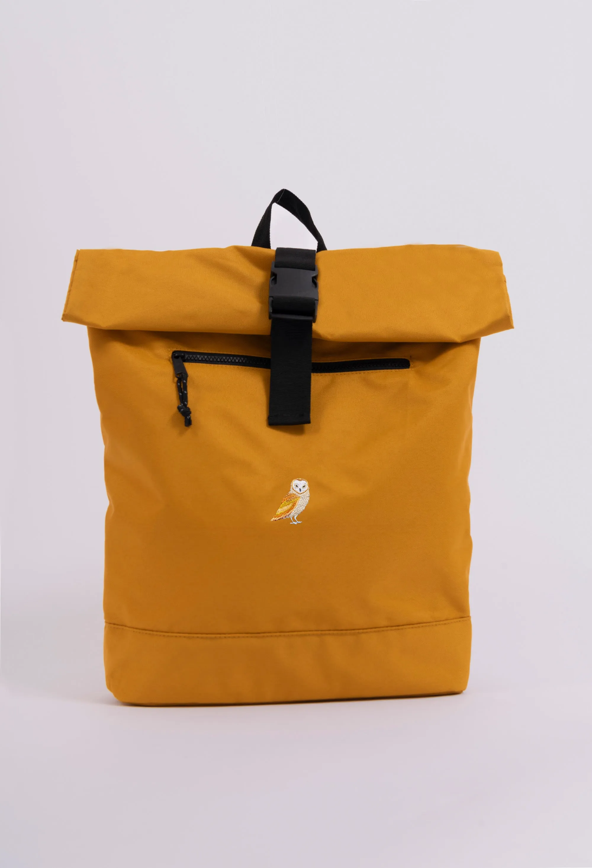 barn owl recycled roll-top backpack