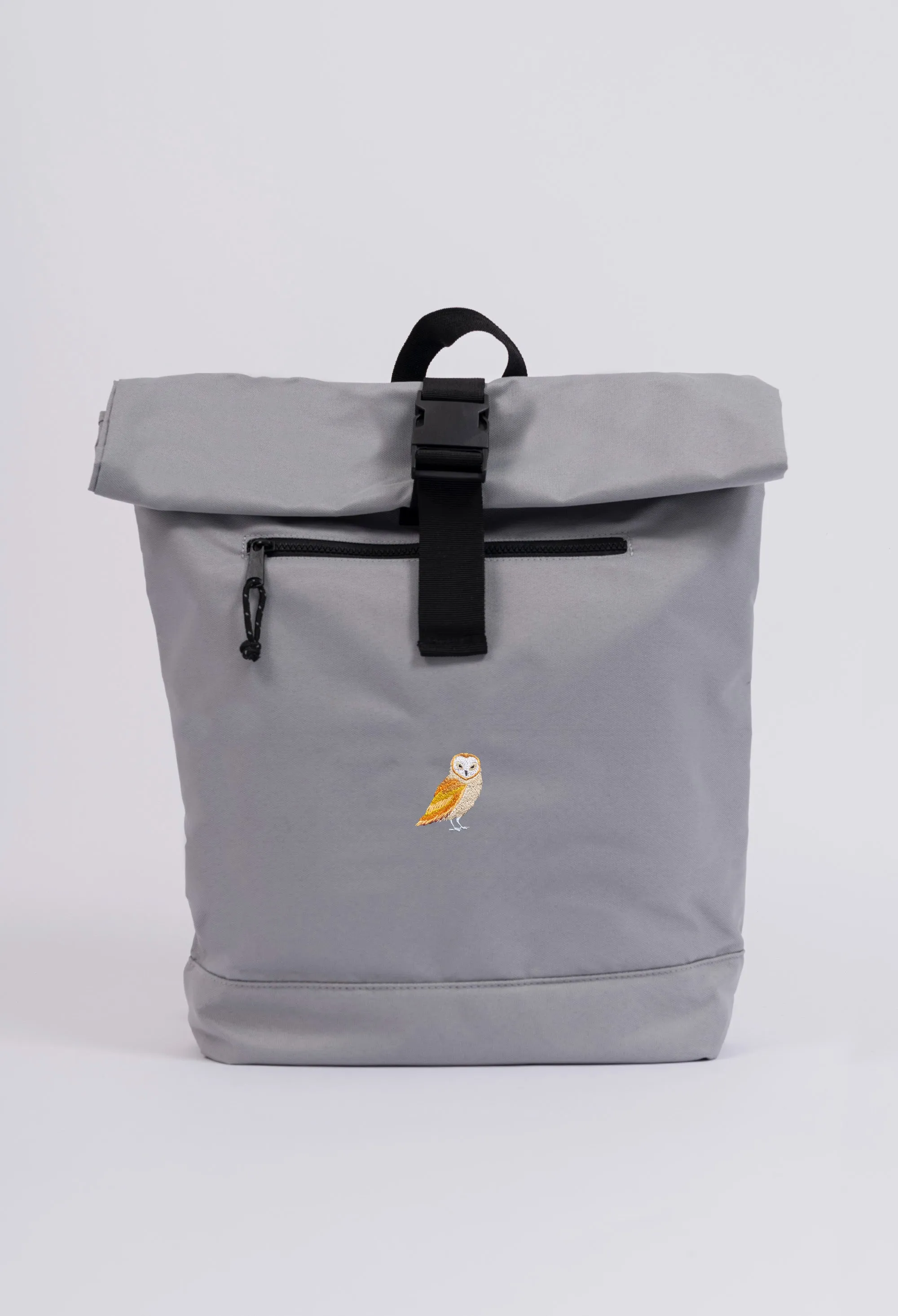 barn owl recycled roll-top backpack