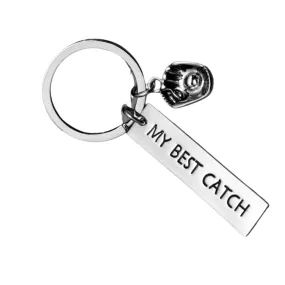 Baseball Keychain - My Best Catch