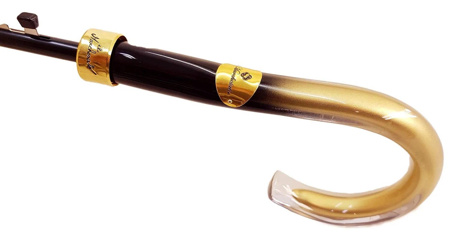 Beautifull Umbrella Features a Lilac & Gold Abstract Leopard Design