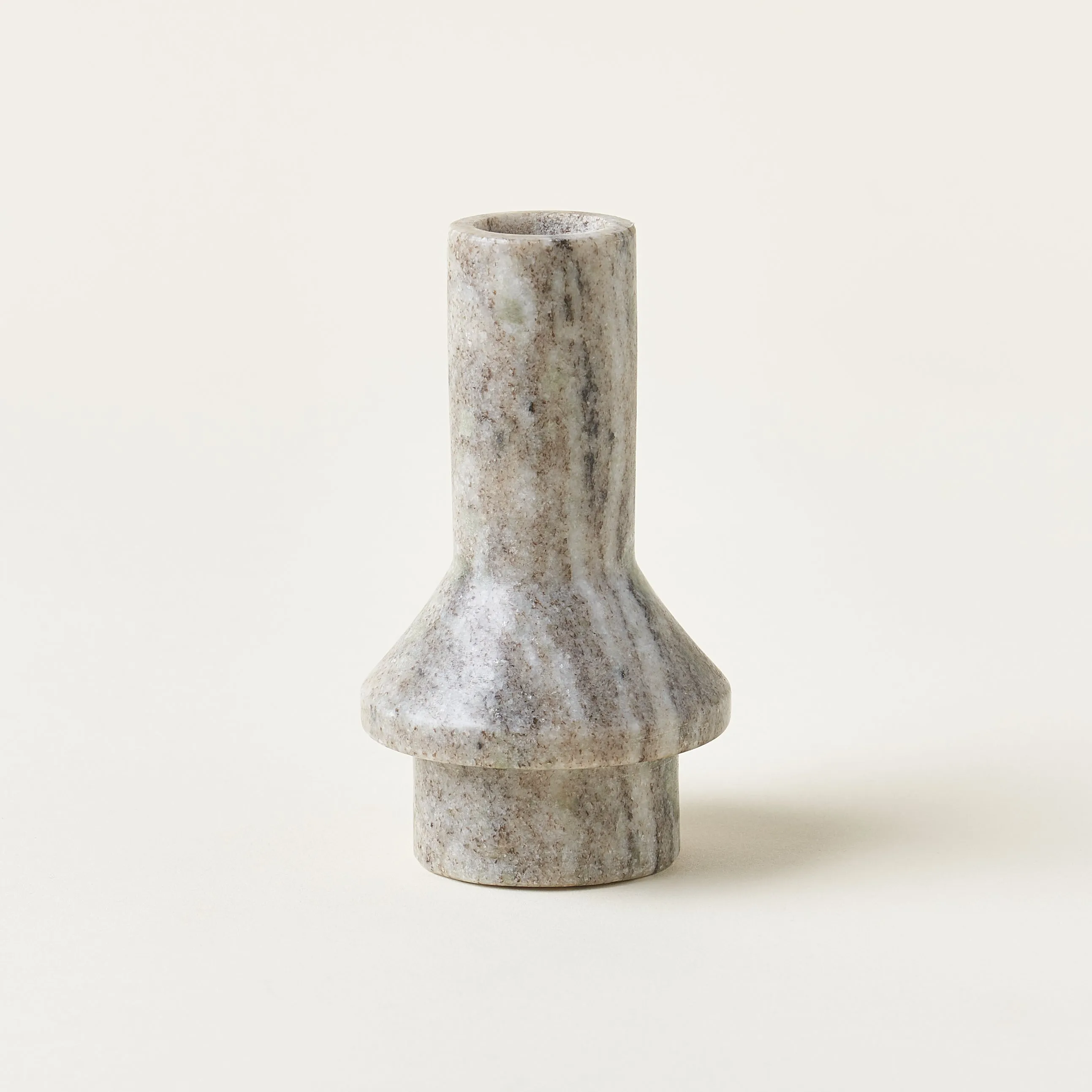 Beige Marble Taper Holder