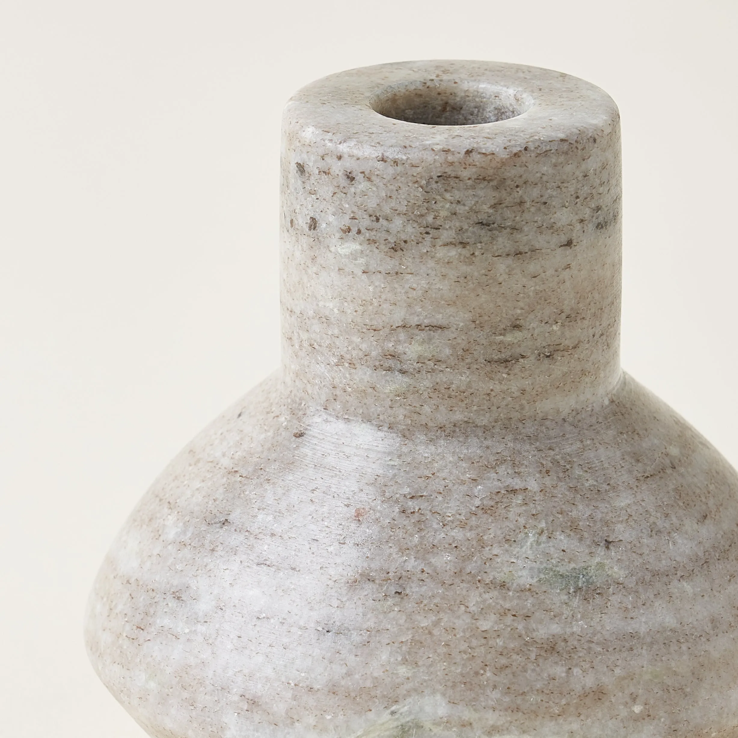 Beige Marble Taper Holder