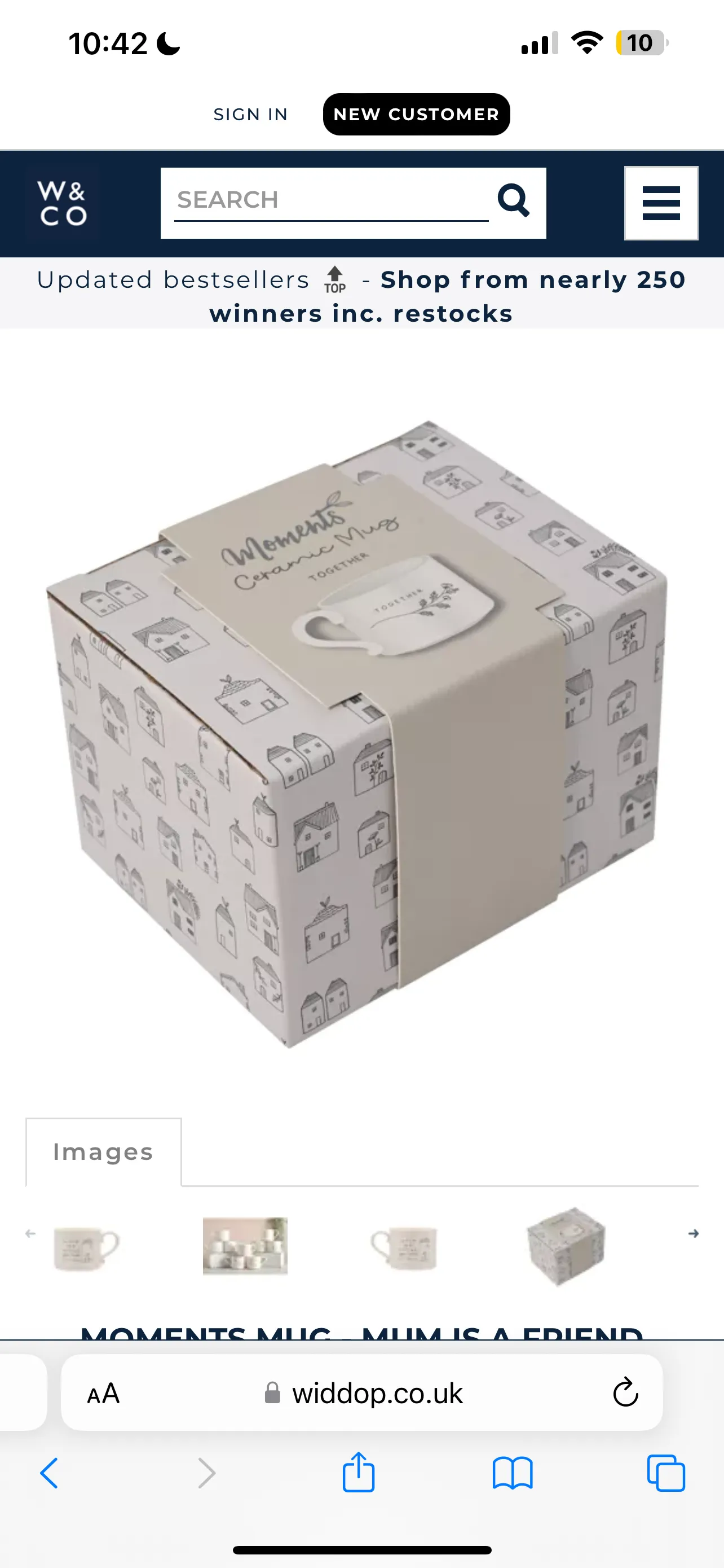Beige Moments Mug - Mum Is A Friend