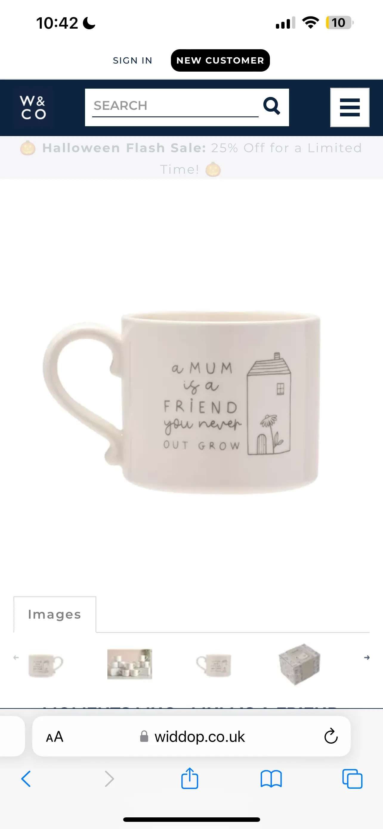 Beige Moments Mug - Mum Is A Friend