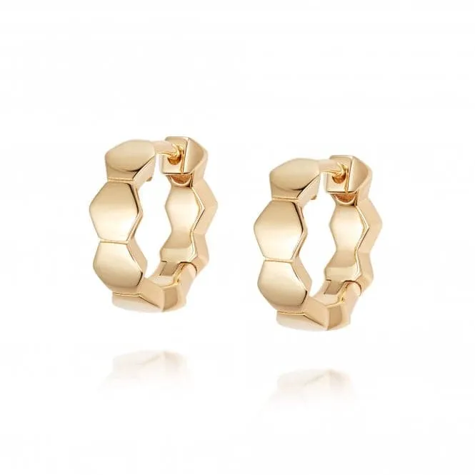 Bethany Huggie Hoop 18ct Gold Plate Earrings HUG08_GP