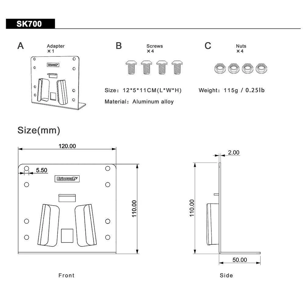 Bike Bag Adapter Folding Bike Front Bag Block Adapter For Brompton Bike Bike Bag Bracket Aluminum Alloy Bicycle Bag