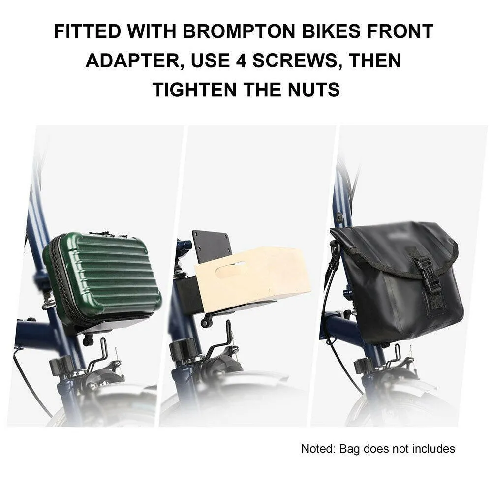 Bike Bag Adapter Folding Bike Front Bag Block Adapter For Brompton Bike Bike Bag Bracket Aluminum Alloy Bicycle Bag