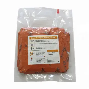 Blizzard 2 Layer Compact Trauma Blanket - Orange