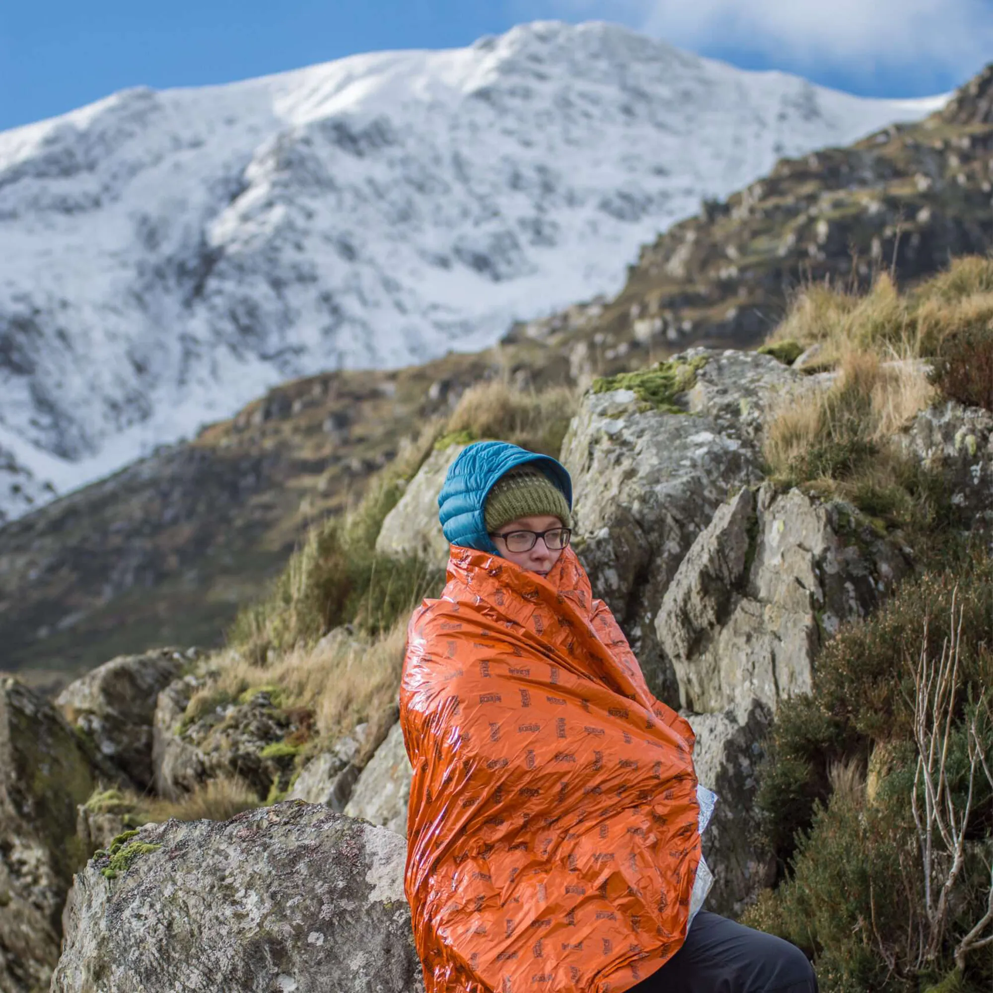 Blizzard 2 Layer Compact Trauma Blanket - Orange
