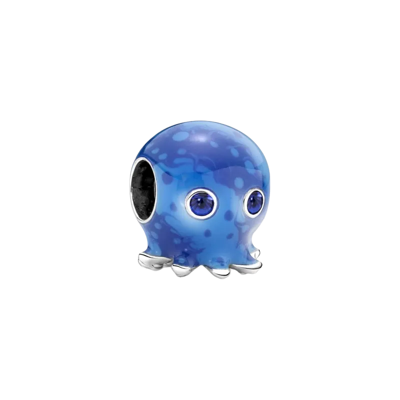 Blue Octopus Charm