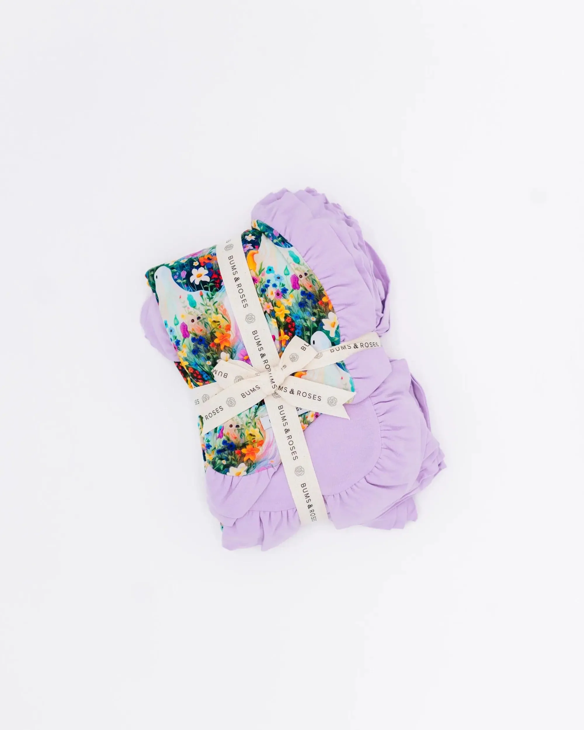 Boo-tiful Blooms Ruffle Bum Bum Blanket