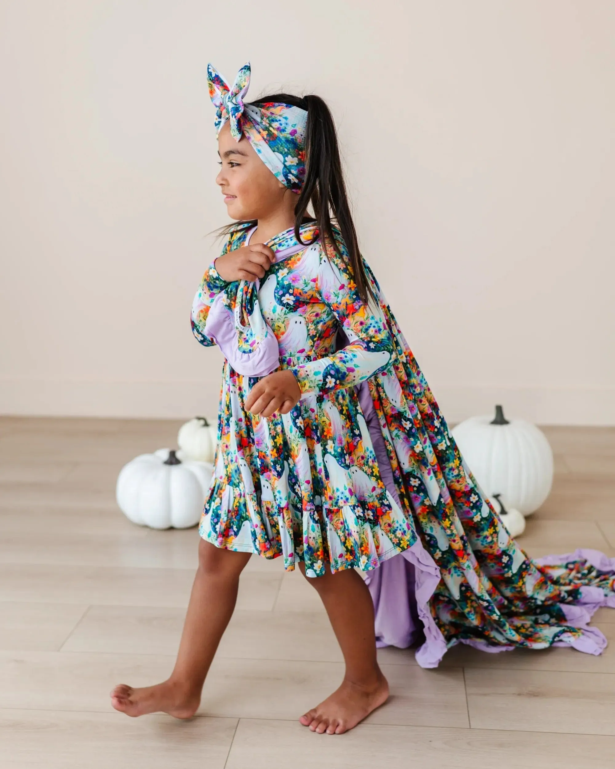 Boo-tiful Blooms Ruffle Bum Bum Blanket