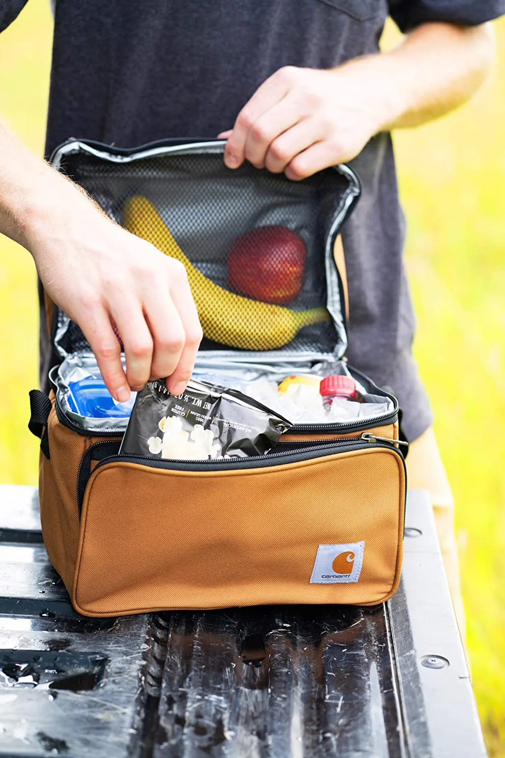 Carhartt Deluxe Dual Compartment Insulated Lunch Cooler Bag, Navy