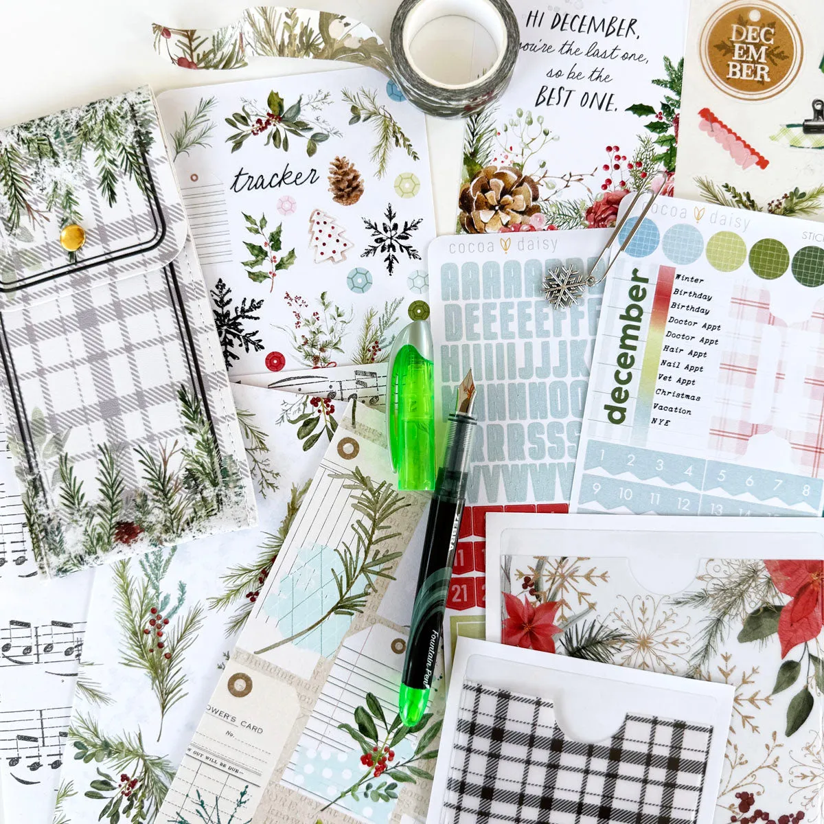 Cedar & Snow Planner Kit - Choose your insert or notebook - December 2024