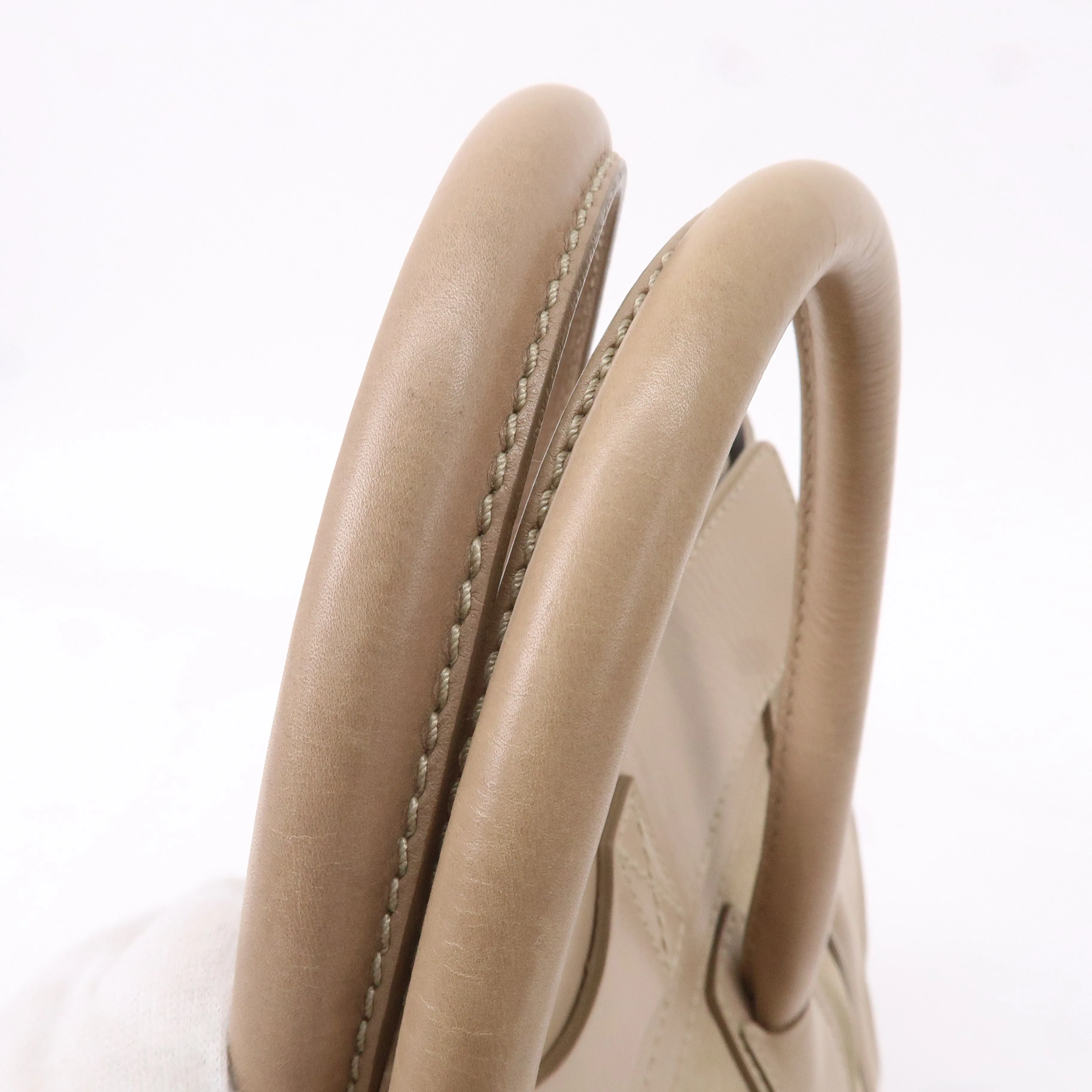 CELINE Luggage Mini Shopper Hand Bag Leather 165213 Beige