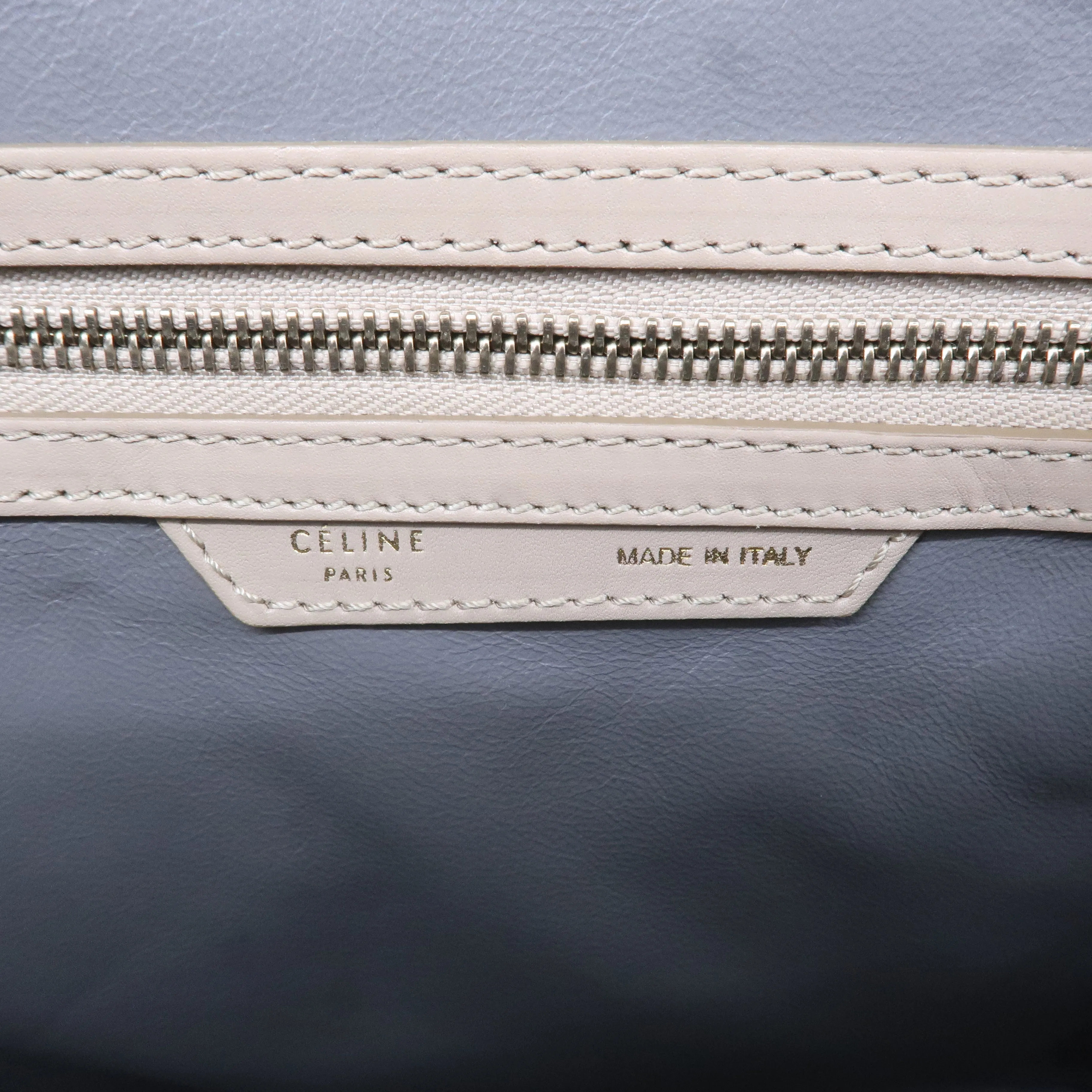 CELINE Luggage Mini Shopper Hand Bag Leather 165213 Beige