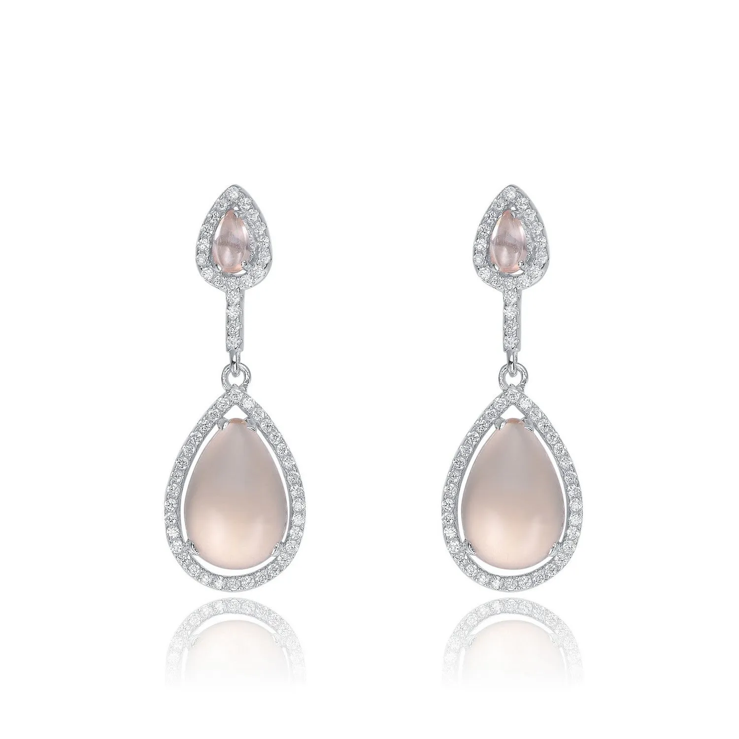 Champagne Cubic Zirconia Dangling Earrings