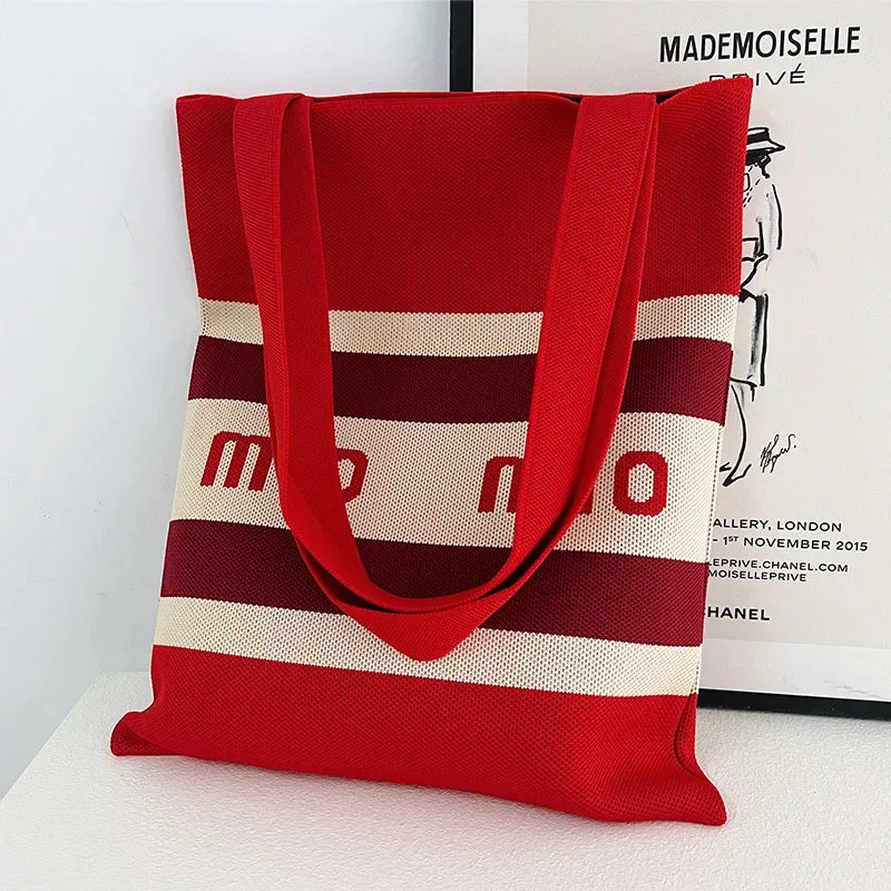 Chic Printed Knit Eco Totes - 32 Styles
