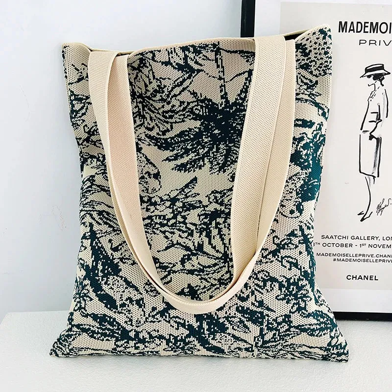 Chic Printed Knit Eco Totes - 32 Styles