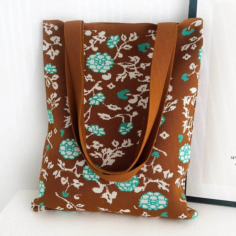 Chic Printed Knit Eco Totes - 32 Styles
