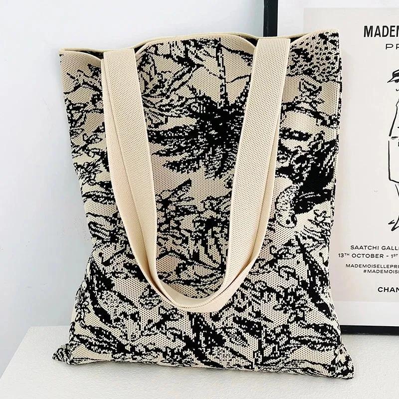 Chic Printed Knit Eco Totes - 32 Styles
