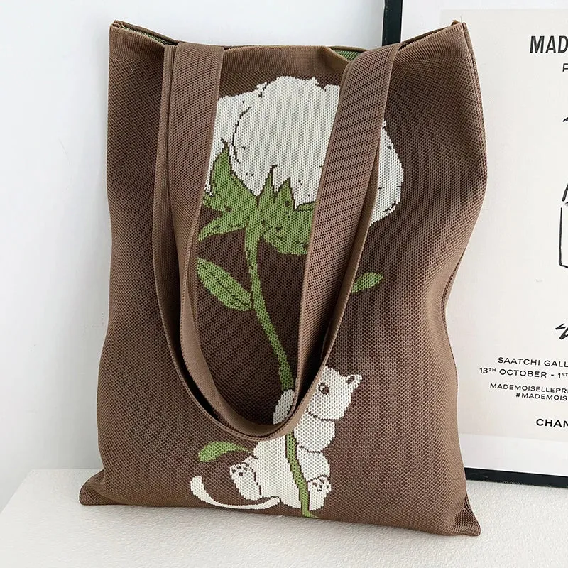 Chic Printed Knit Eco Totes - 32 Styles