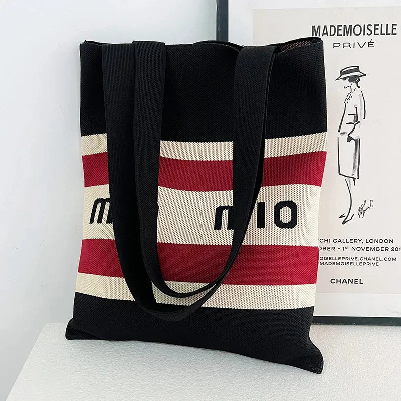 Chic Printed Knit Eco Totes - 32 Styles