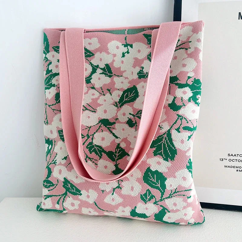 Chic Printed Knit Eco Totes - 32 Styles