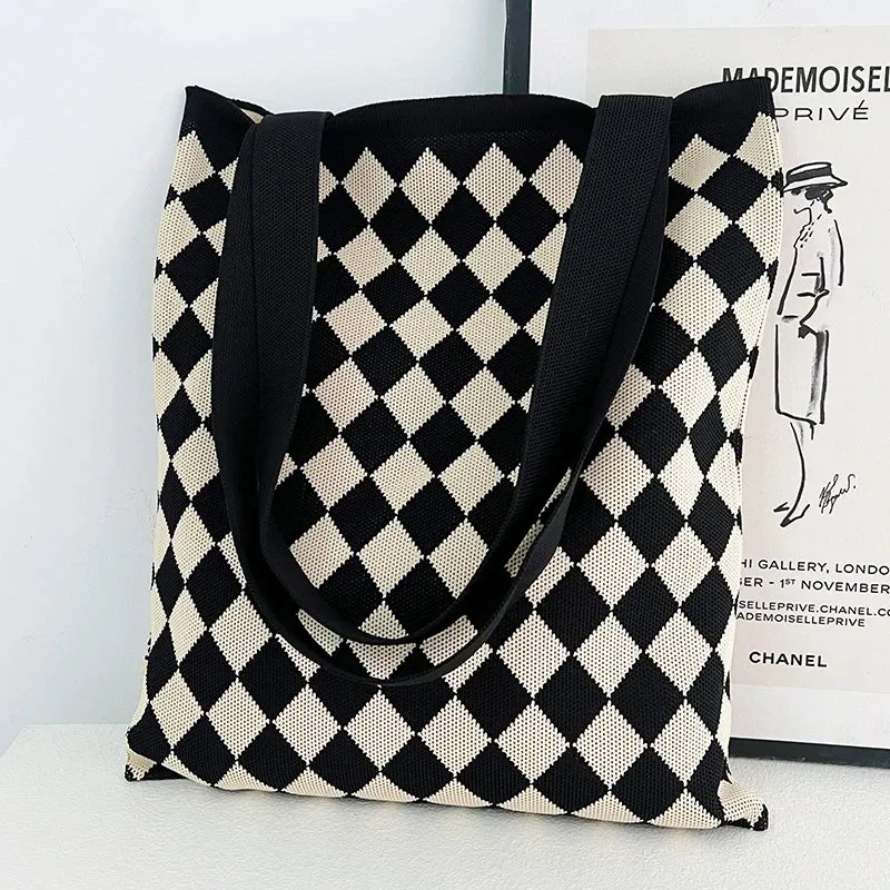 Chic Printed Knit Eco Totes - 32 Styles