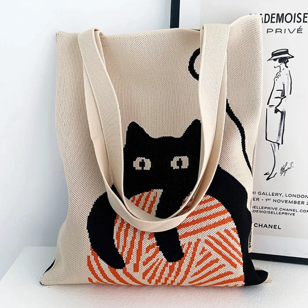 Chic Printed Knit Eco Totes - 32 Styles