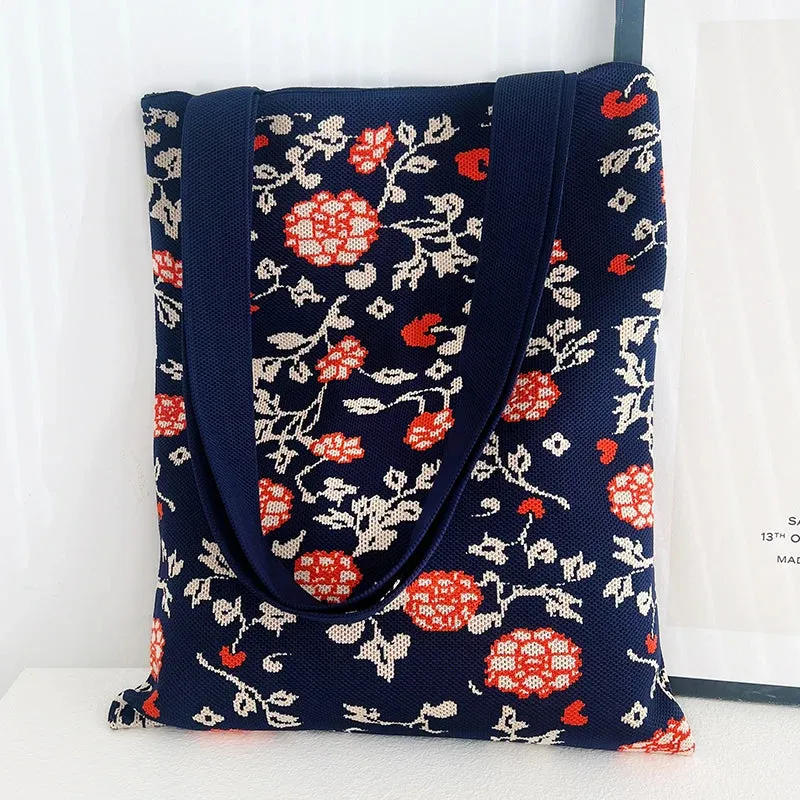 Chic Printed Knit Eco Totes - 32 Styles