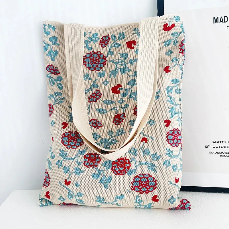 Chic Printed Knit Eco Totes - 32 Styles