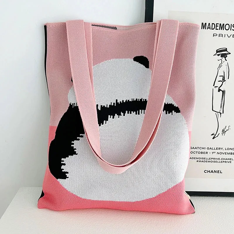 Chic Printed Knit Eco Totes - 32 Styles