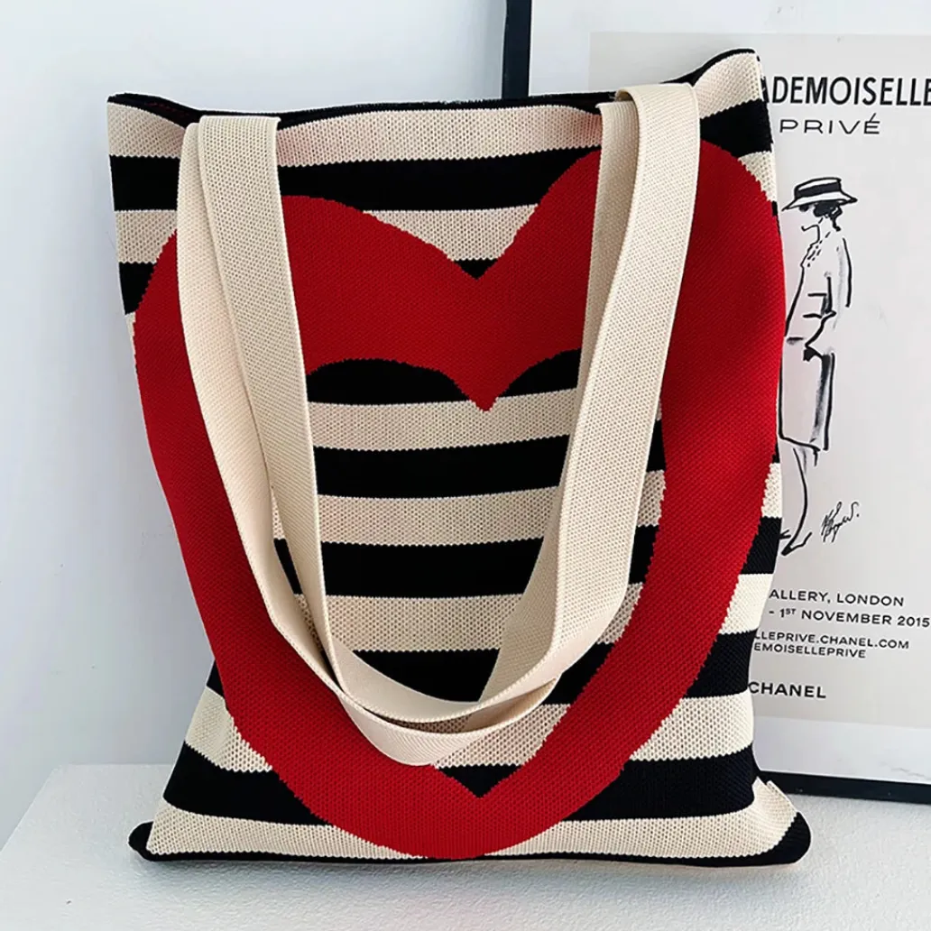 Chic Printed Knit Eco Totes - 32 Styles