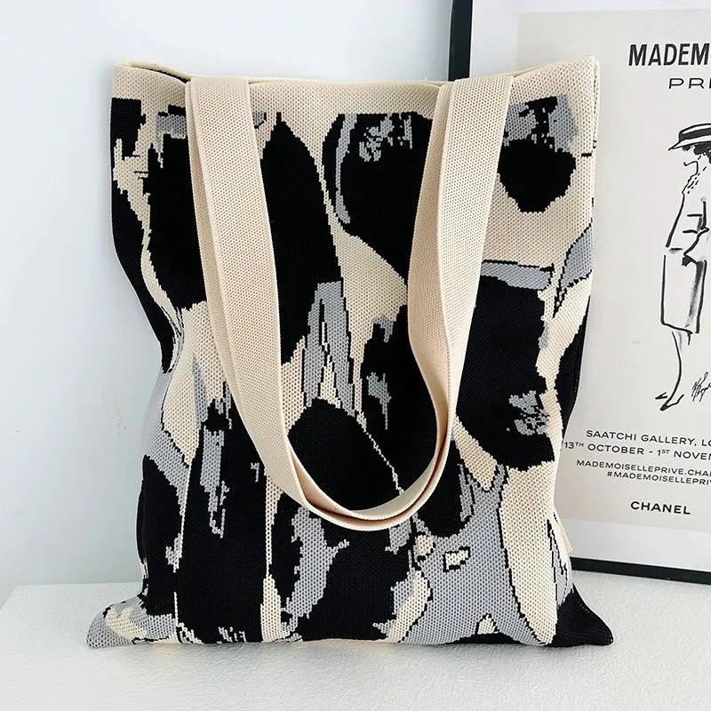 Chic Printed Knit Eco Totes - 32 Styles