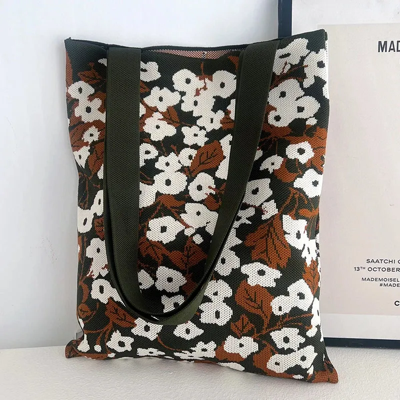 Chic Printed Knit Eco Totes - 32 Styles