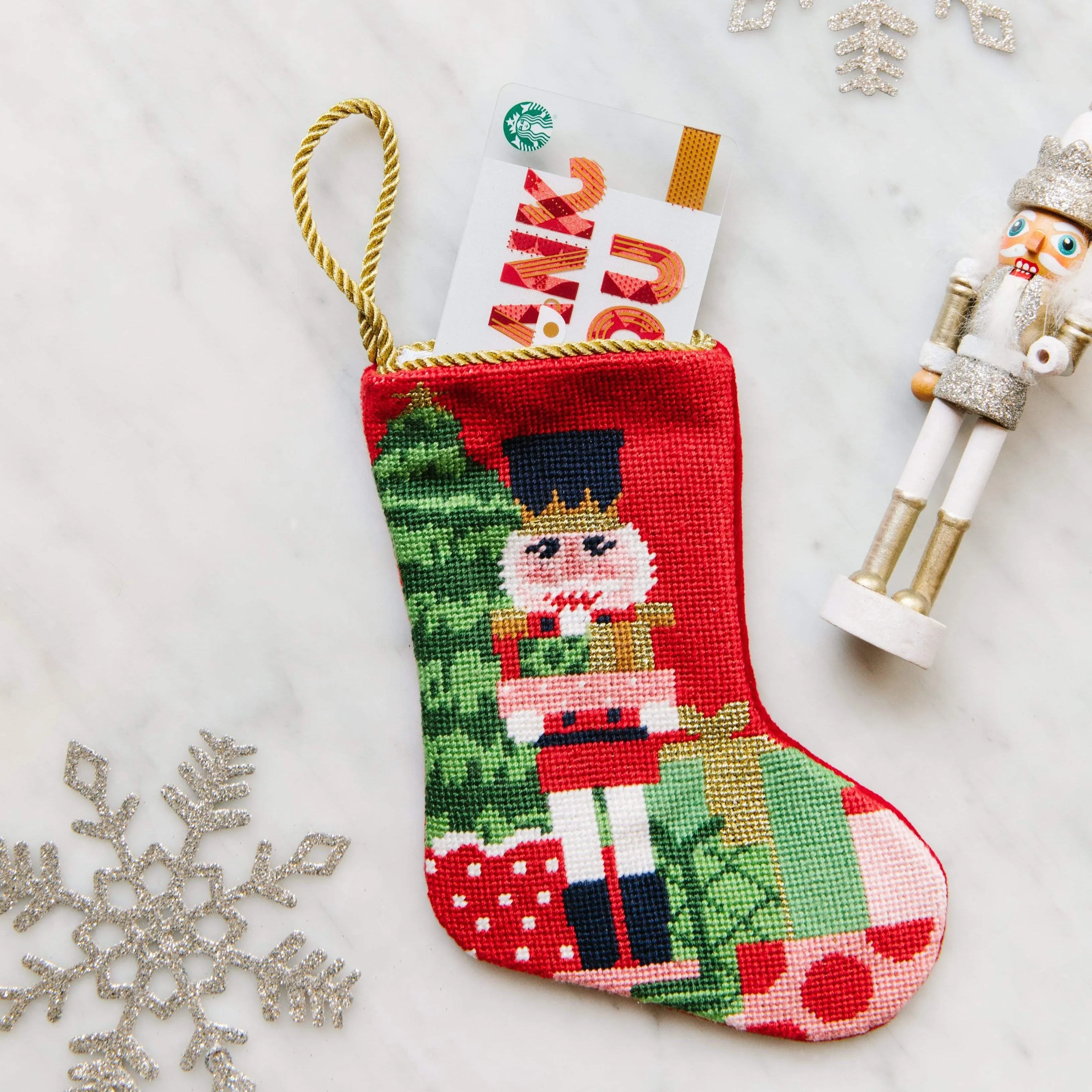 CLASSIC NUTCRACKER BAUBLE STOCKING