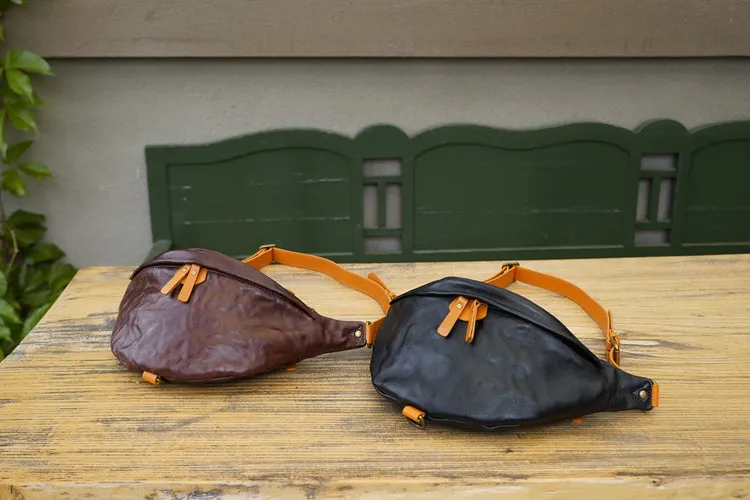 Cool Women's Chest Sling Bag Brown Leather Shoulder Bag