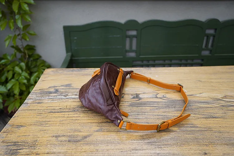 Cool Women's Chest Sling Bag Brown Leather Shoulder Bag